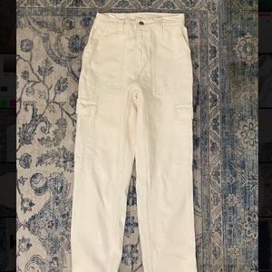 Pacsun Off White Cargo Skate Pants